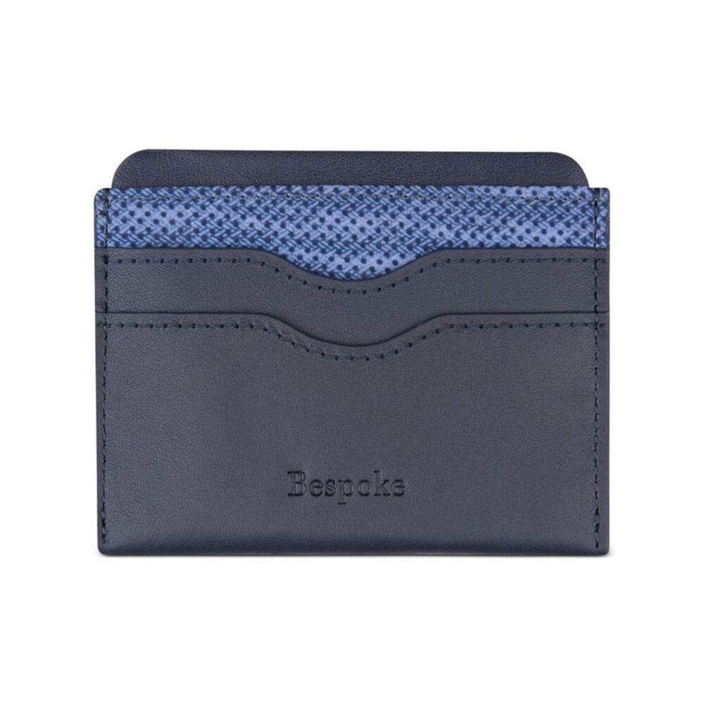 BESPOKE Men's Navy Color Block Card Holder